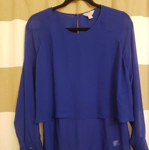 Blue sheer blouse